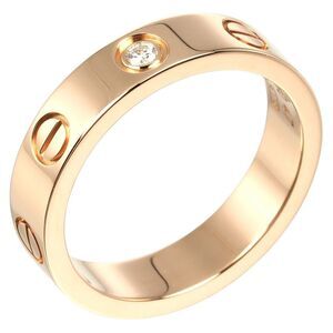 Cartier Love Au750 Diamond Ring Size 7